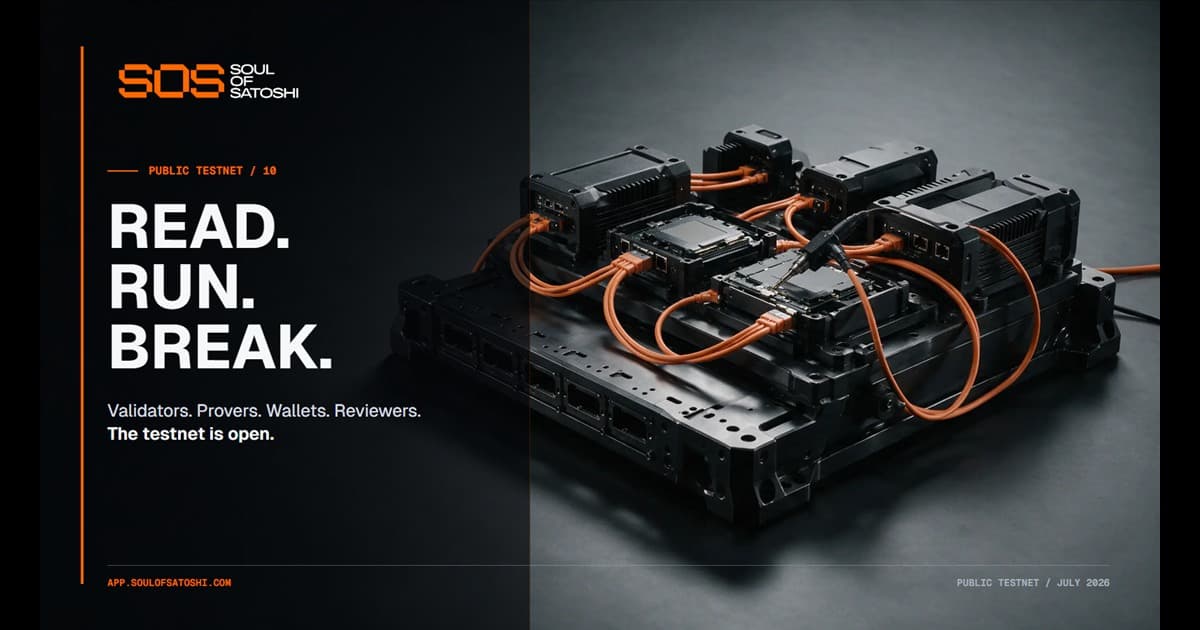 Soul of Satoshi public testnet hardware